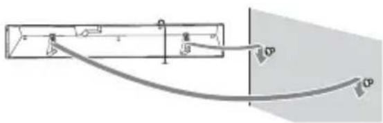 SONY HTCT390 - Hangen Sie den Bar-Lautsprecher an den Schrauben auf. - 1