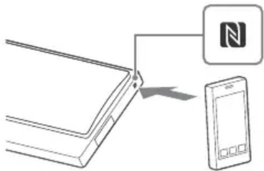 SONY HTCT390 - Halten Sie das Remote-Gerät nahe an die N-Mark am Bar-Lautsprecher, bis das Remote-Gerät vibriert. - 1