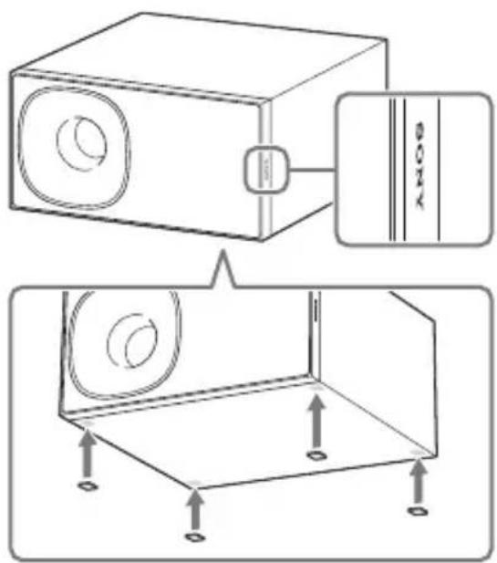 SONY HTCT381 - Installation du caisson de graves à l'horizontale (HT-CT380/CT381 uniquement) - 1