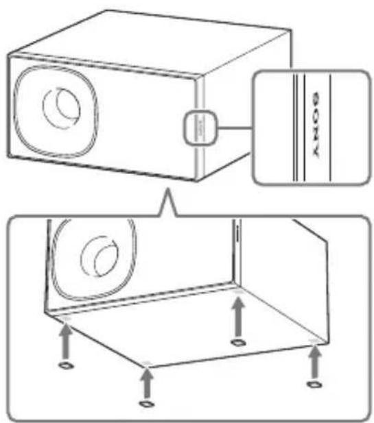 SONY HTCT381 - De subwoofer horizontaal installeren (alleen HT-CT380/CT381) - 1
