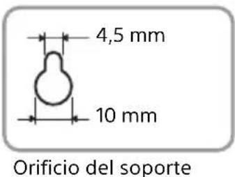 4,5 mm 10 mm Orificio del soporte