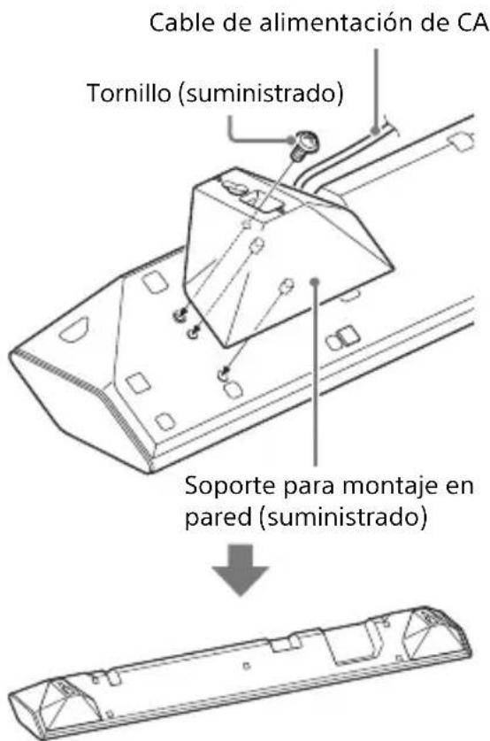 Cable de alimentación de CA Tornillo (suministrado) Soporte para montaje en pared (suministrado)