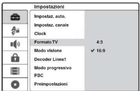 SONY DARRD100 - Premere ↑/↓ per selezionare la voce che si desidera impostare e premere →. - 1