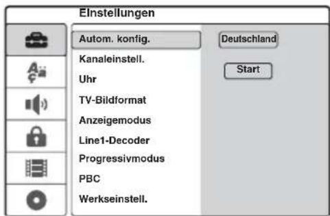 SONY DARRD100 - Kanal- und Uhreinstellungen - 1