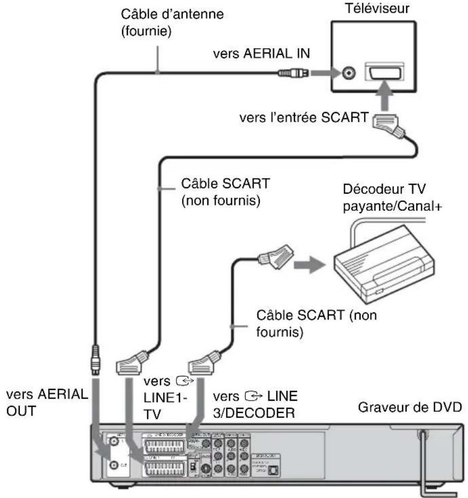 SONY DARRD100 - Raccordement d'un décodeur TV payante/Canal+ - 1