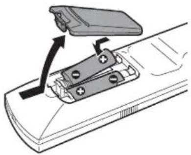 SONY DARRD100 - Inserimento delle pile nel telecomando - 1