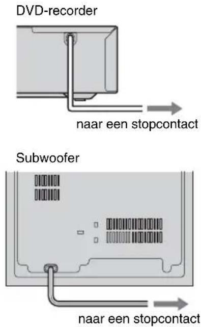 SONY DARRD100 - Stap 7: De netsnoeren aansluiten - 1