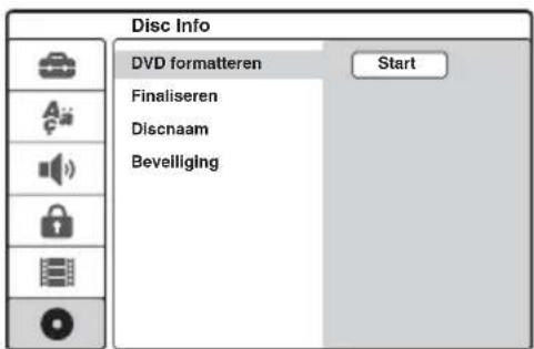 SONY DARRD100 - Selecteer [DVD formatteren] en druk op →. - 1