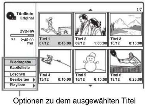 SONY DARRD100 - Wählen Sie einen Titel aus und drücken Sie ENTER. - 1