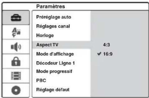 SONY DARRD100 - Réglage du type de téléviseur - 1