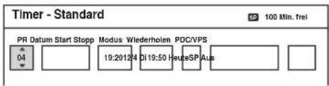 SONY DARRD100 - Manuelles Einstellen des Timers (Standard) - 3