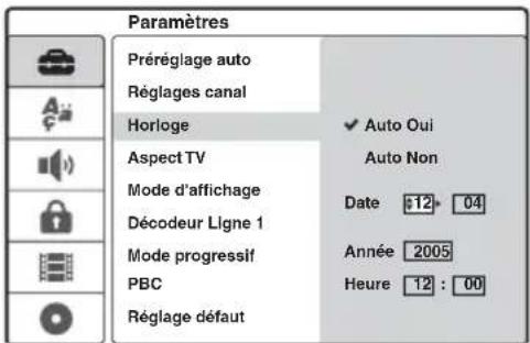 SONY DARRD100 - ◆Pour régler l'horloge manuellement - 1