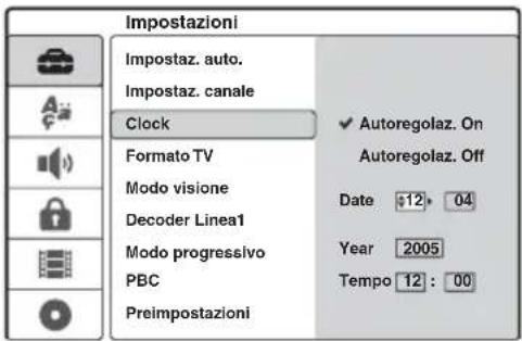SONY DARRD100 - ◆Per impostare manualmente l'orologio - 1