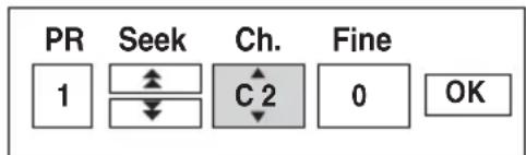 SONY DARRD100 - Drücken Sie ←/→, um die Option auszuwählen, und drücken Sie ↑/↓, um die Einstellung zu ändern. [PR] zeigt die ausgewählte Programmposition an. - 1