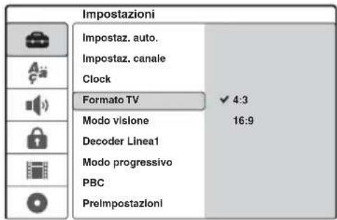 SONY DARRD100 - Premere ↑/↓ per selezionare la voce che si desidera impostare e premere ENTER per confermare. - 1