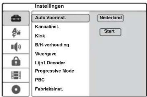 SONY DARRD100 - Tv- en video-instellingen - 1