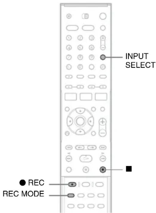 SONY DARRD100 - Opnemen vanaf aangesloten apparatuur - 1