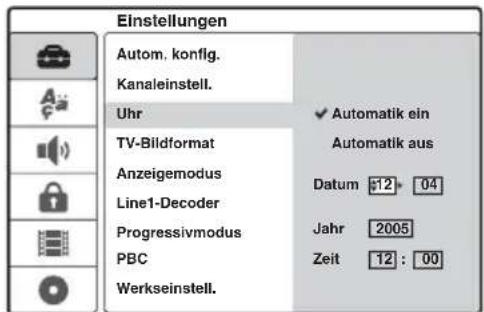 SONY DARRD100 - ◆So stellen Sie die Uhr manuell ein - 1