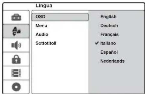 SONY DARRD100 - Impostazioni della lingua - 1
