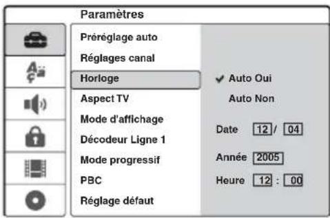 SONY DARRD100 - Réglage de l'horloge - 1