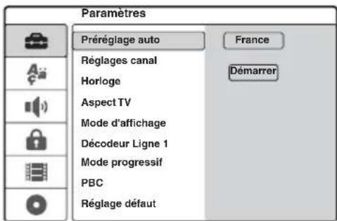 SONY DARRD100 - Réglage de canal et d'horloge - 1