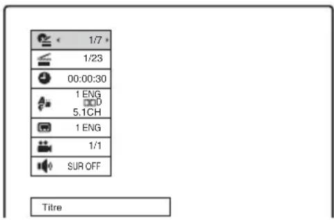 SONY DARRD100 - Vérification des informations de lecture dans le menu à l'écran - 2
