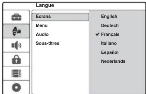SONY DARRD100 - Réglages de langue - 1