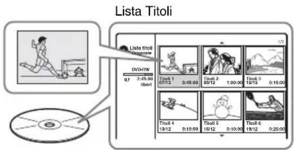 SONY DARRD100 - Accesso rapido ai titoli registrati – Lista Titoli - 1