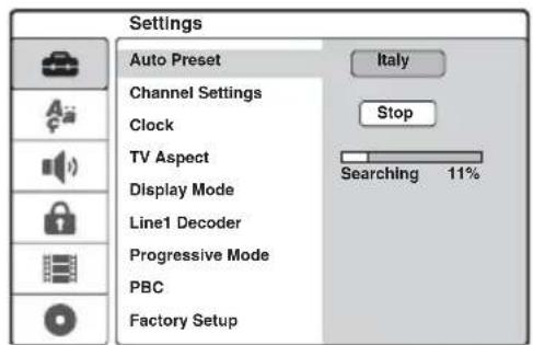 SONY DARRD100 - Impostazione canale e sintonizzatore - 2