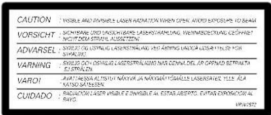 PIONEER XVDV88 - The following caution label appear on your player. - 1