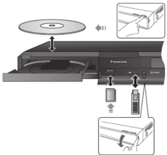 PANASONIC SCBT330 - Inserimento o rimozione di un supporto - 1