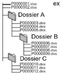 PANASONIC SCBT330 - Structure des dossiers DivX - 1