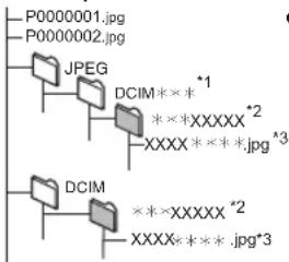 PANASONIC SCBT330 - Struttura delle cartelle di immagini fisse (JPEG) - 2
