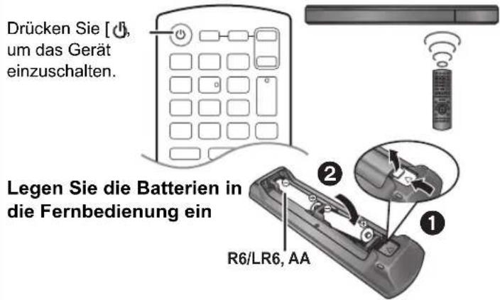 PANASONIC SCBT770 - Das Geräteinschalten - 1