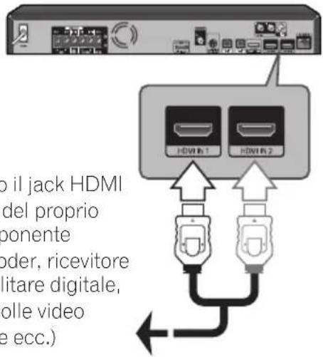 PIONEER XVBD621FSW - Connessione INGRESSO HDMI 1/2 - 1