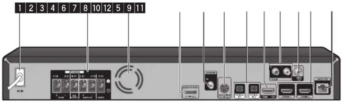 PIONEER XVBD821FSW - Rear panel - 1