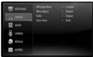 PIONEER XVBD500FS - Menu [LANGUE] - 1