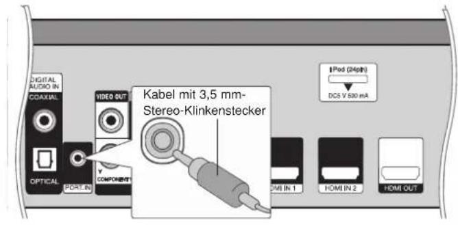 PIONEER XVBD500FS - Musik vom tragbaren Musikplayer horen - 1