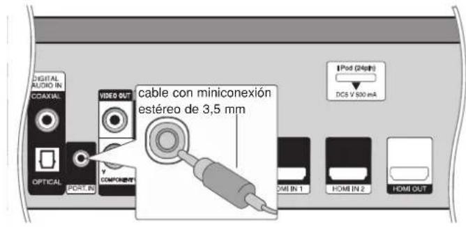 PIONEER XVBD500FS - Escuchar música de un reproductor portátil - 1
