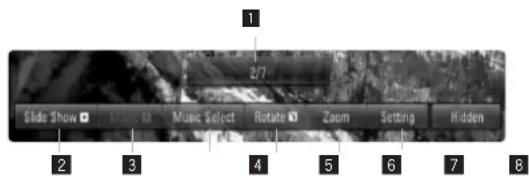 PIONEER XVBD500FS - Options during viewing a photo file in full screen - 1