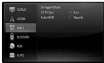 DISPLAY LINGUA AUDIO BLOCCATO RETE ALTRO Sattaggio Different HD AV Sync Audio HDMI 8 ms Rispardo