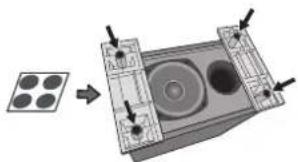 PIONEER SBD500FS - Cómo colocar las almohadillas antideslizantes. - 1