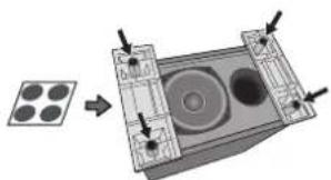 PIONEER SBD500FS - Connexion au haut-parleur Comment fixer des tapis antidérapants - 1