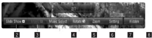 PIONEER SBD500FS - Options during viewing a photo file in full screen - 2