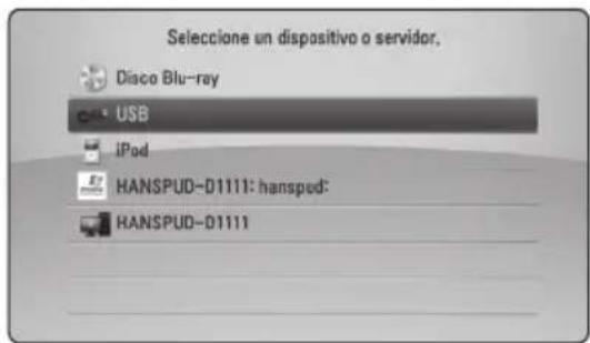 Selecione un dispositivo o servidor. Disco Blu-ray USB iPod HANSPUD-D1111: hansped: HANSPUD-D1111