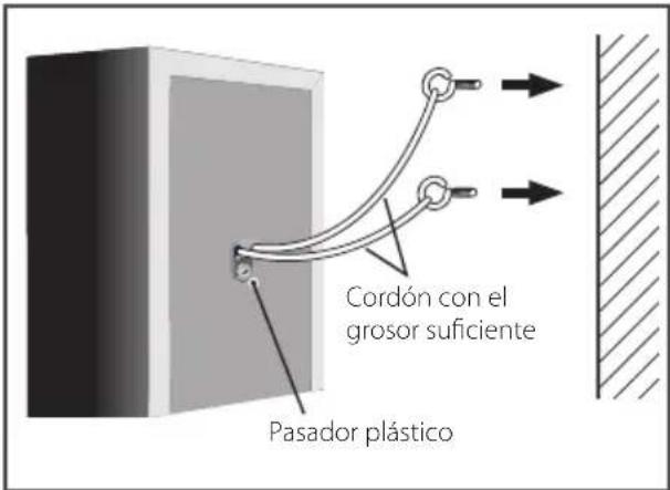 Cordón con el grosor suficiente Pasador plástico