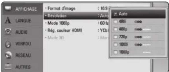 PIONEER HTZBD51 - Réglage de la résolution - 1