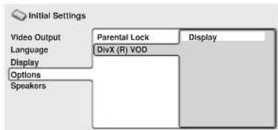 PIONEER HTZ370DV - Displaying your DivX VOD registration code - 1