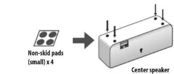 PIONEER HTS560DV - Attach the speaker stand bases to the stems using the screws provided. - 2