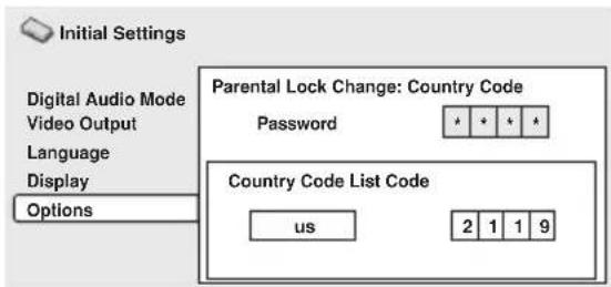 PIONEER HTZ940DV - Définition et modification du code de pays - 2